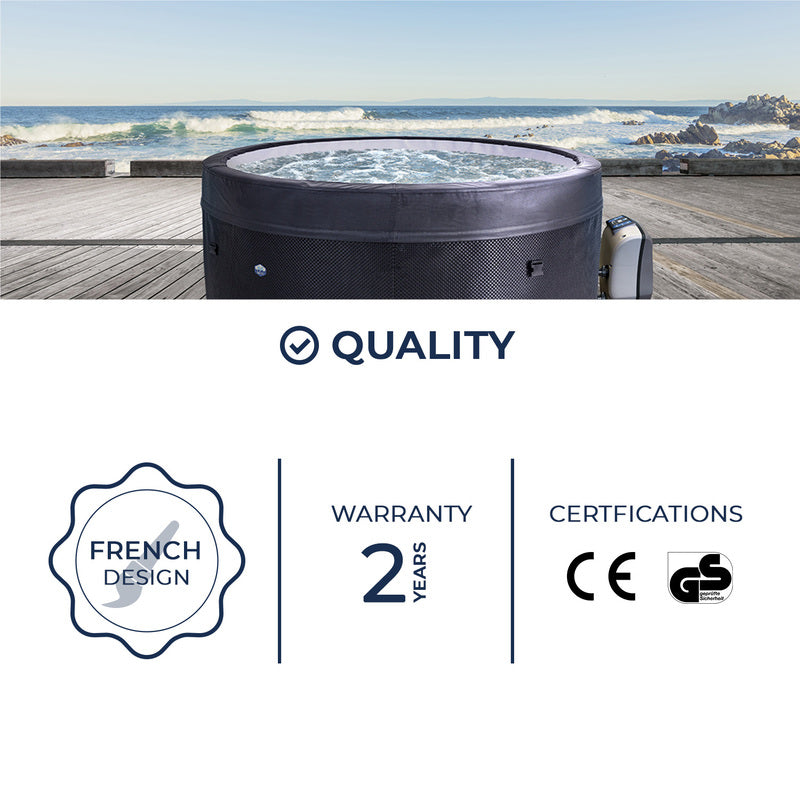 Vita - Halbstarrer Whirlpool für 4 Personen mit Mobiliar (5 Elemente)