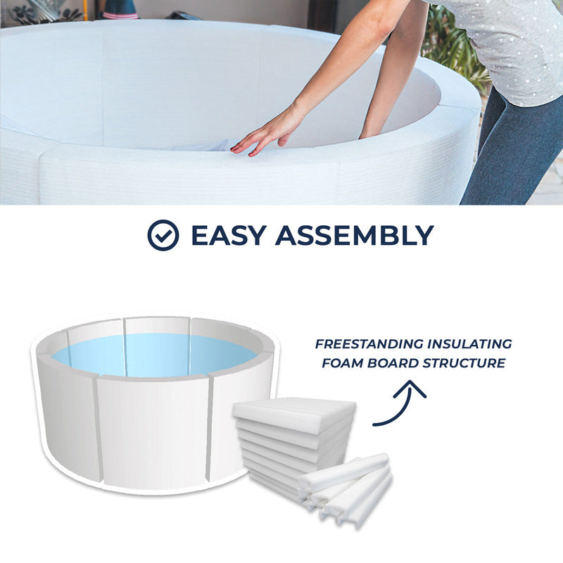 Vita - Halbstarrer Whirlpool für 4 Personen mit Mobiliar (5 Elemente)